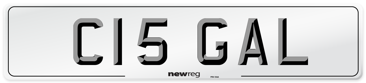 C15 GAL Number Plate from New Reg